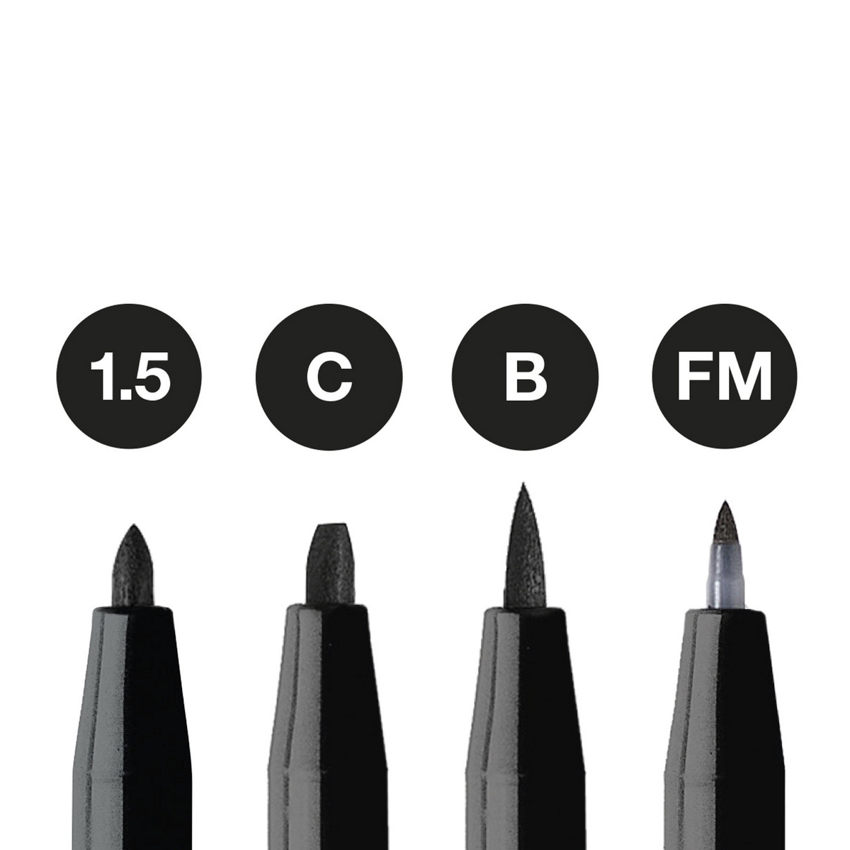PITT artist pen set 4p black