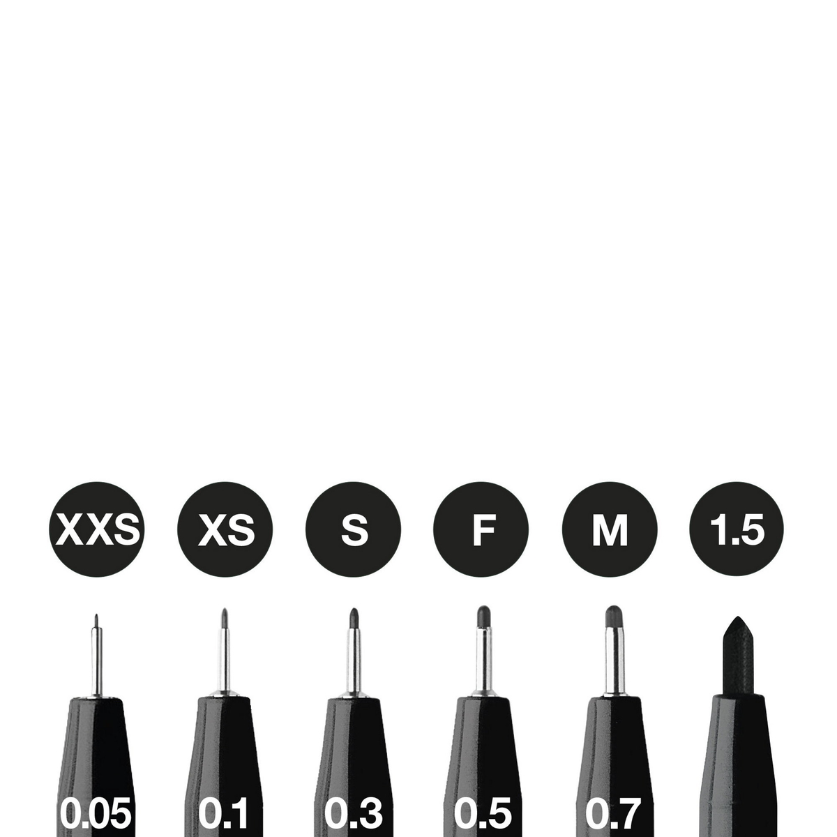 PITT artist pen set 6p black