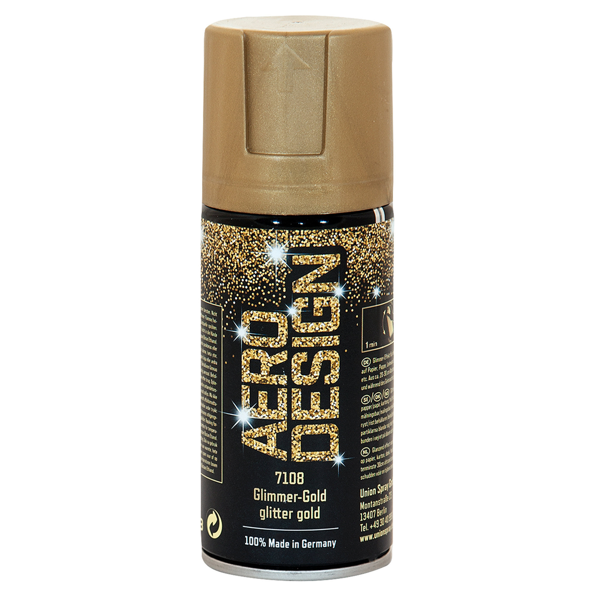Glitterspray 150 ml guld