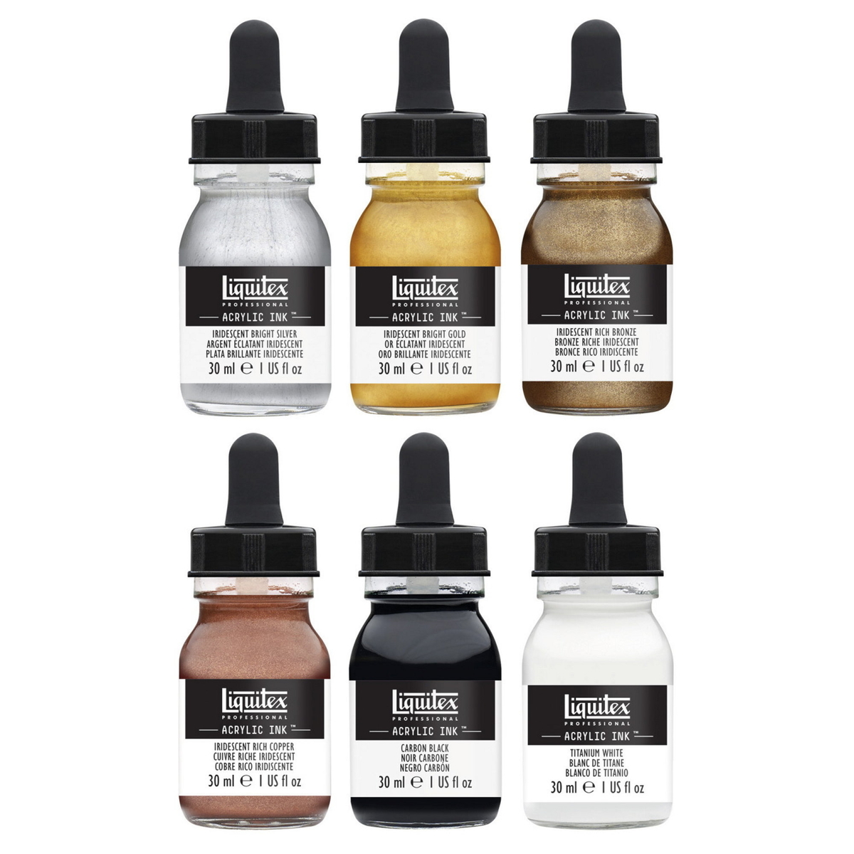 LX Ink acrylic 6x30ml iridis.