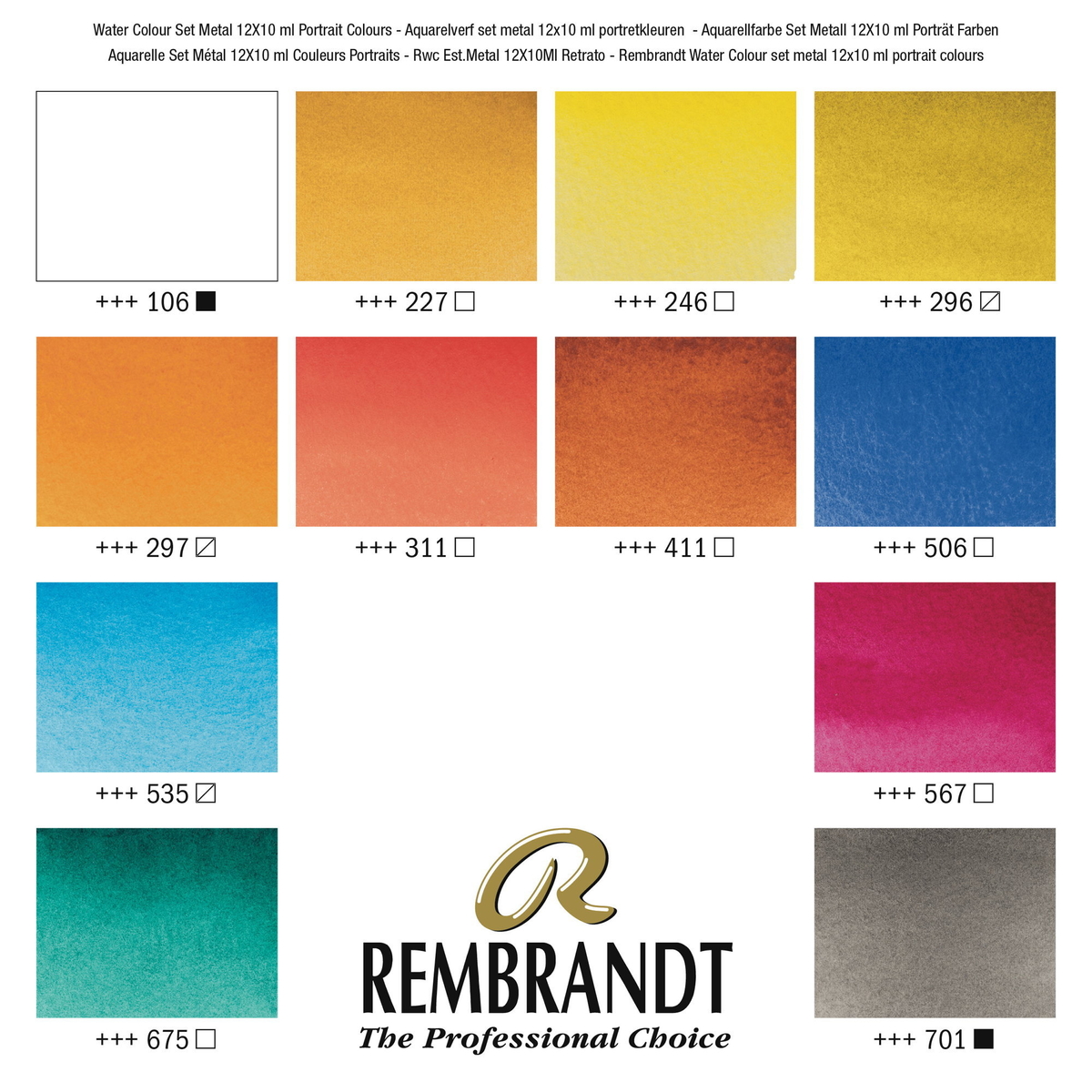Rembrandt Akvarell set 12x10ml