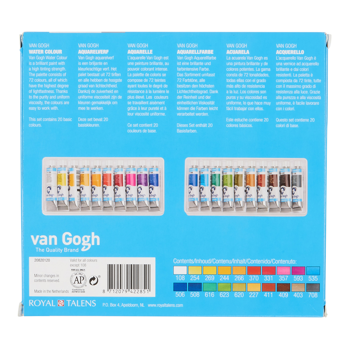 V Gogh wat.col set 20x10ml