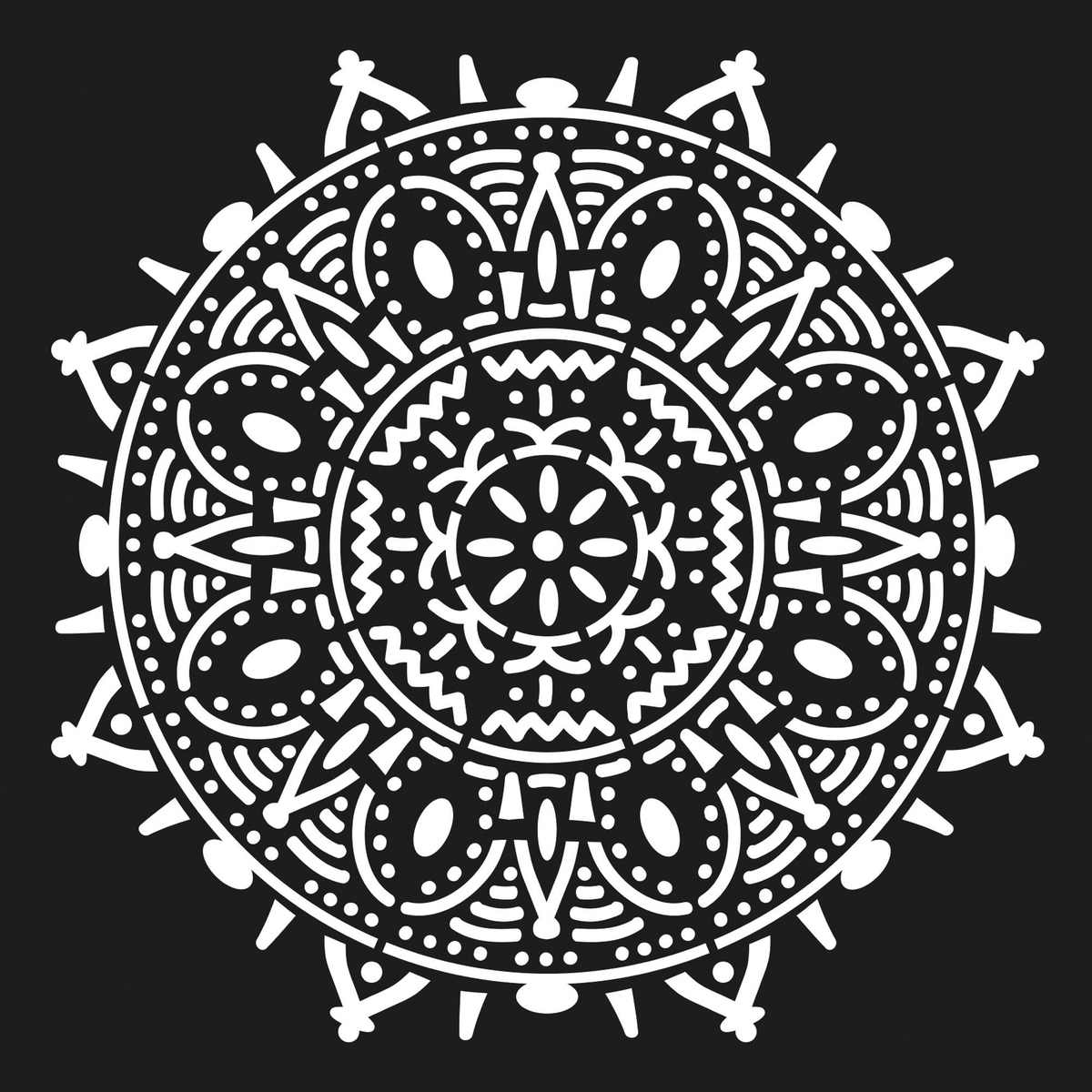 Schabloner 4 st Mandala