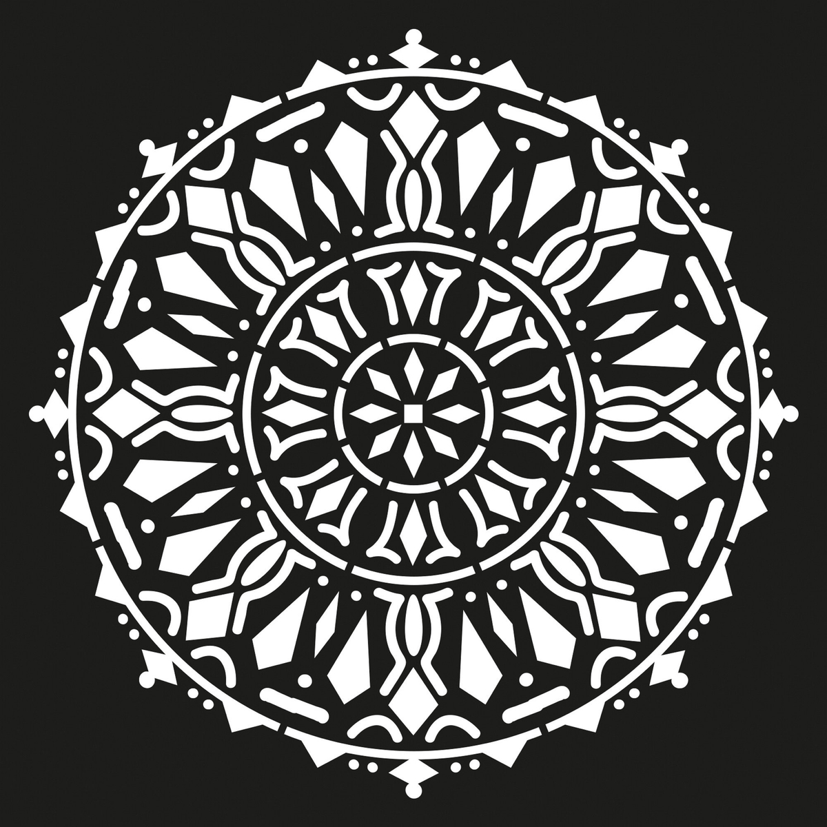 Schabloner 4 st Mandala