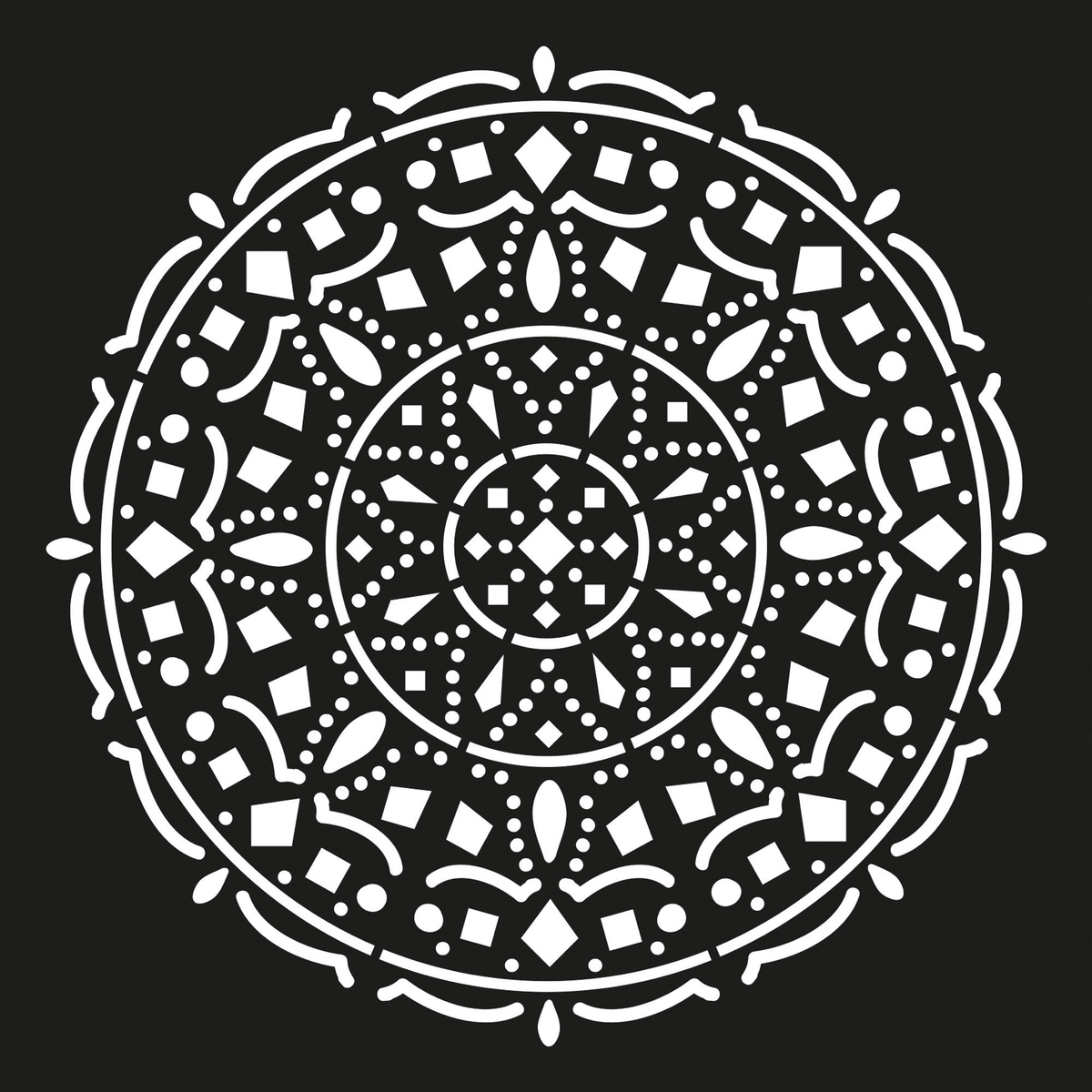 Schabloner 4 st Mandala