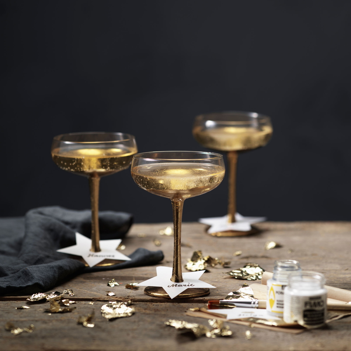 Kr Metallblad Guld 50st