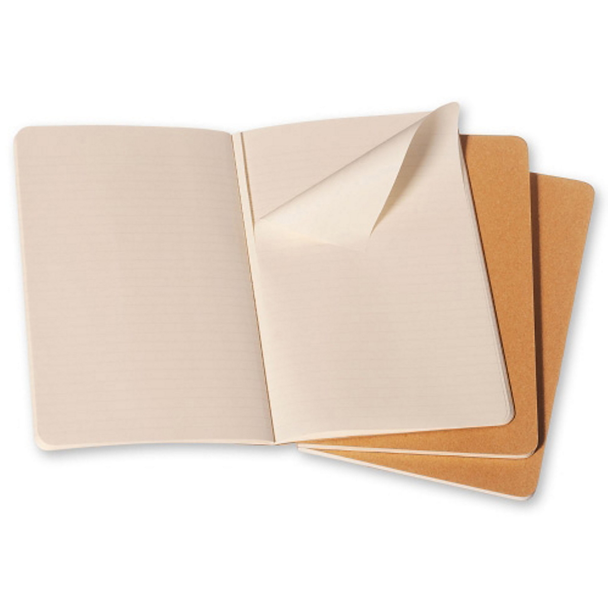 ML Cahier Large Plain grön 3-p