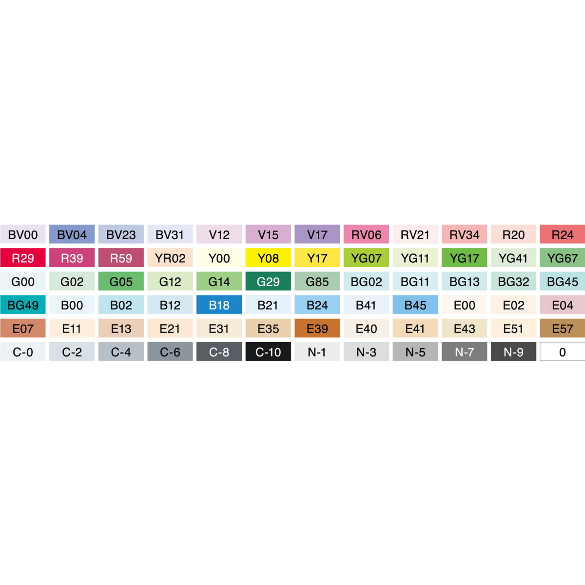Copic Sketch skin col. set 12