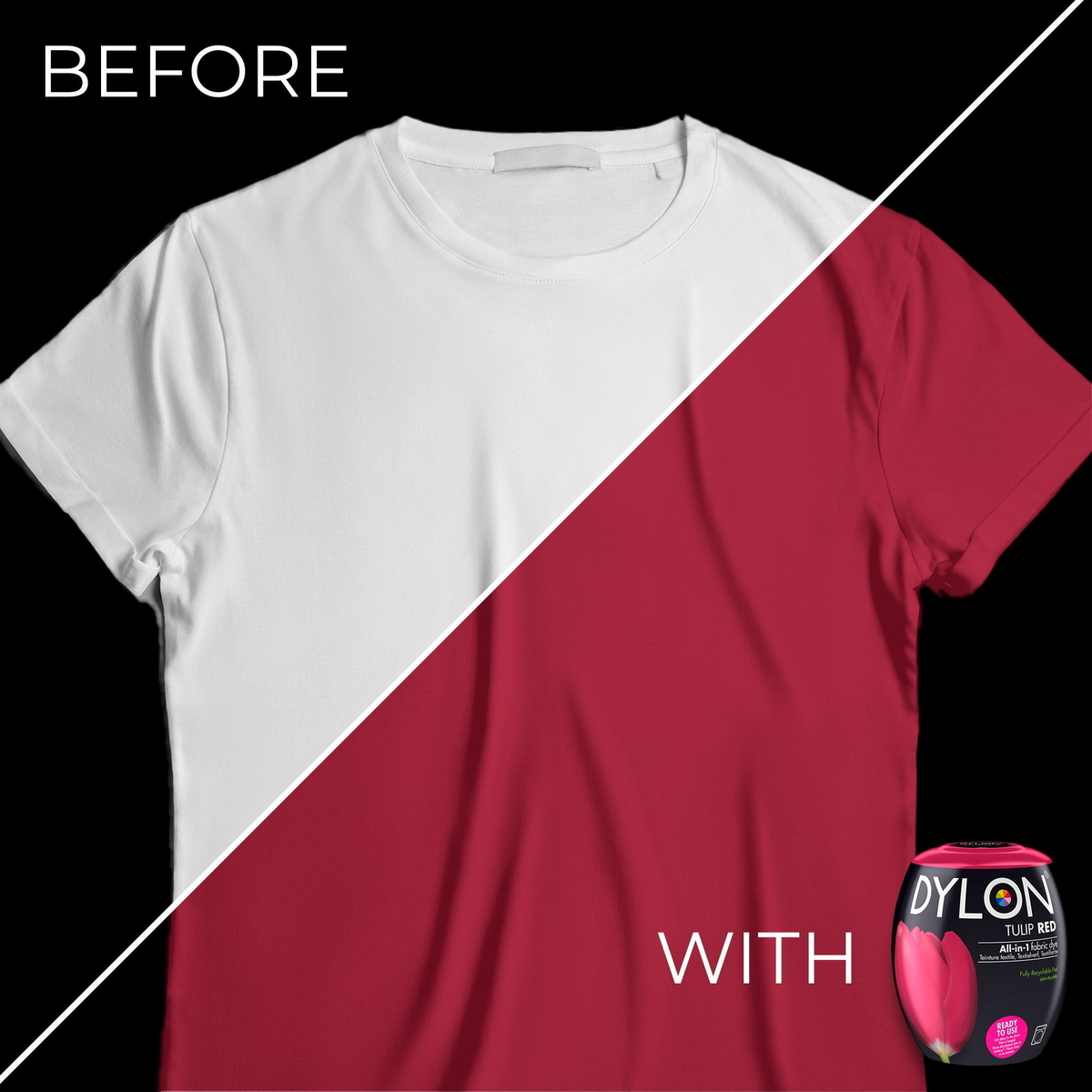 Dylon Pod Textilfärg Tulip red