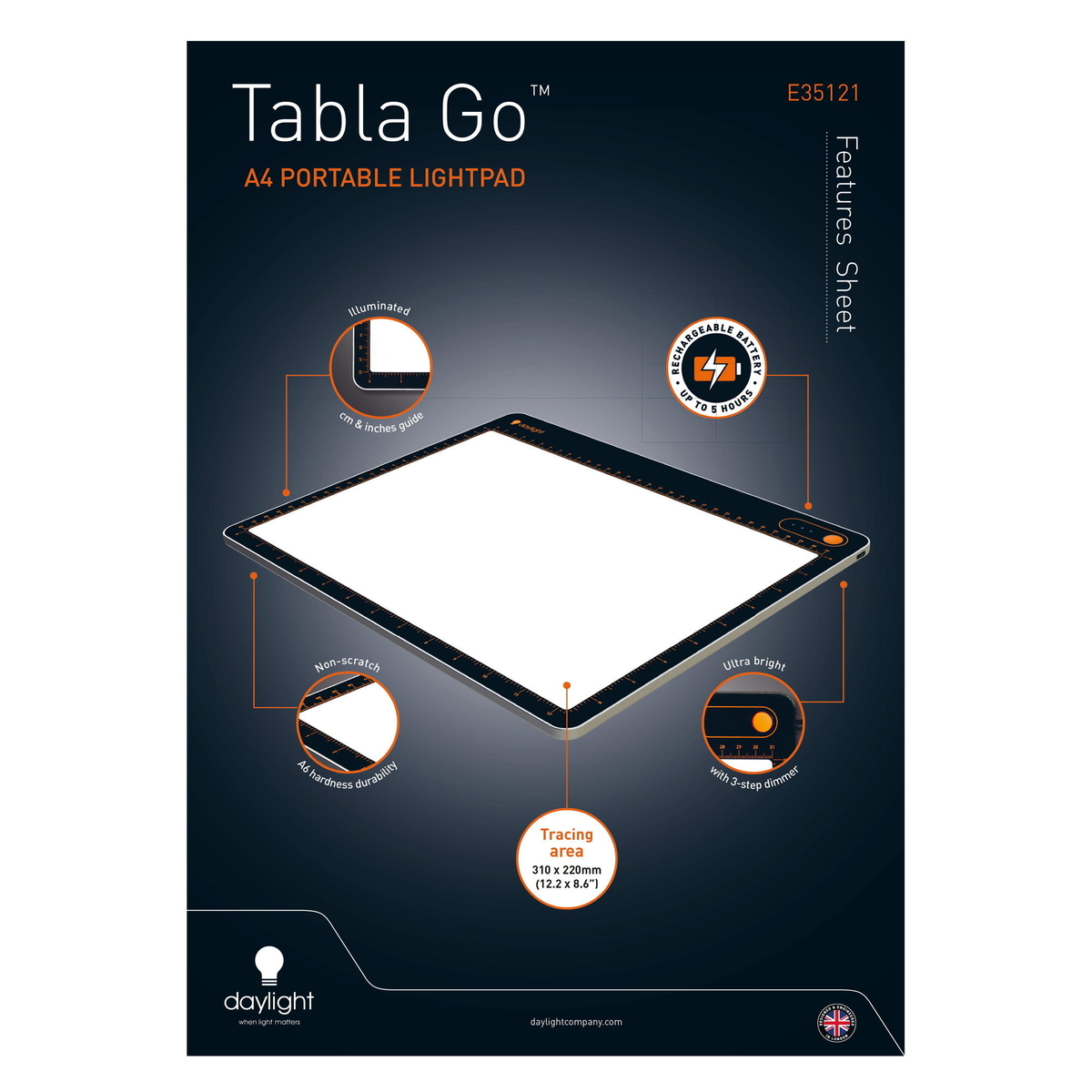 Daylight Tabla GO lightpad A4