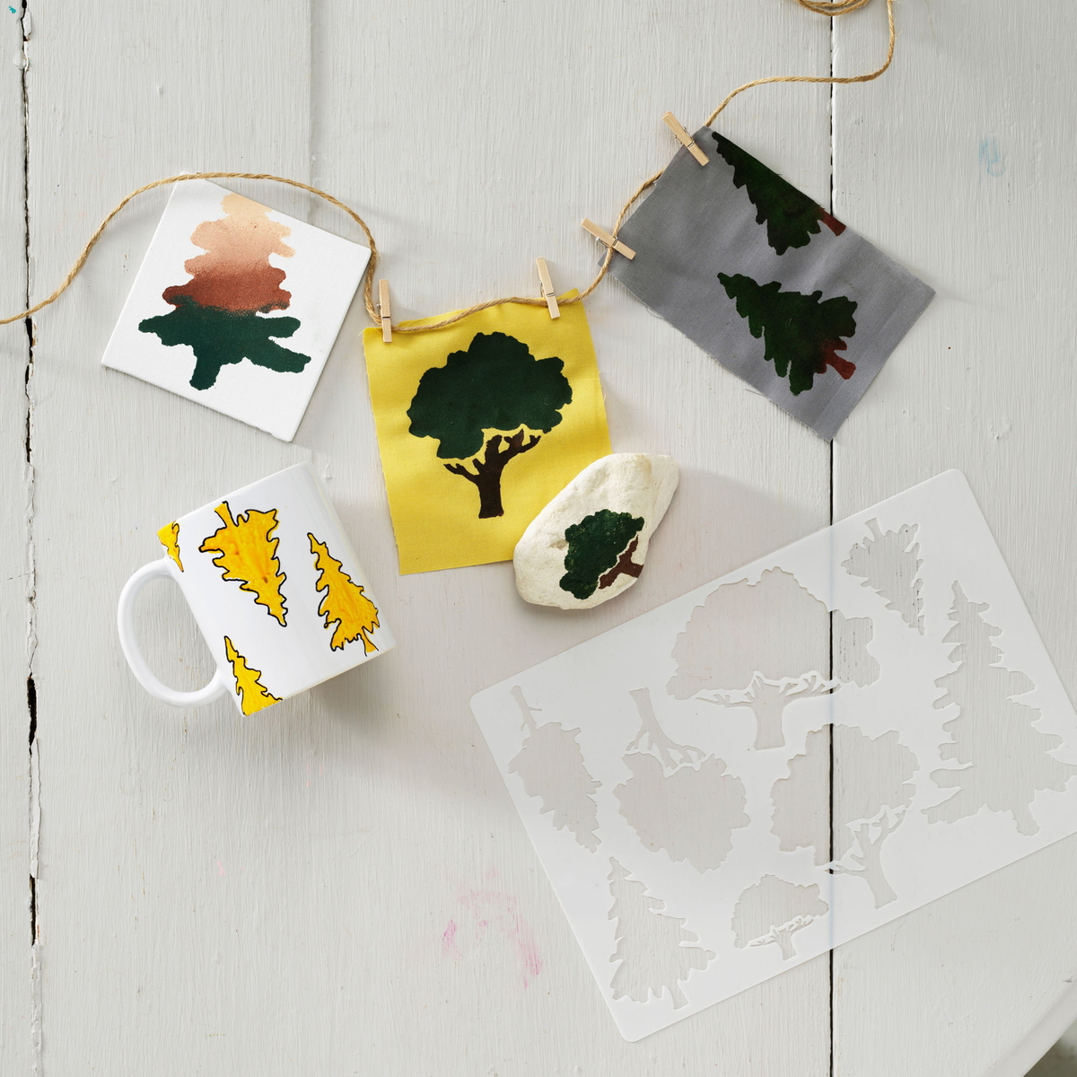 Schablon skog & natur A4