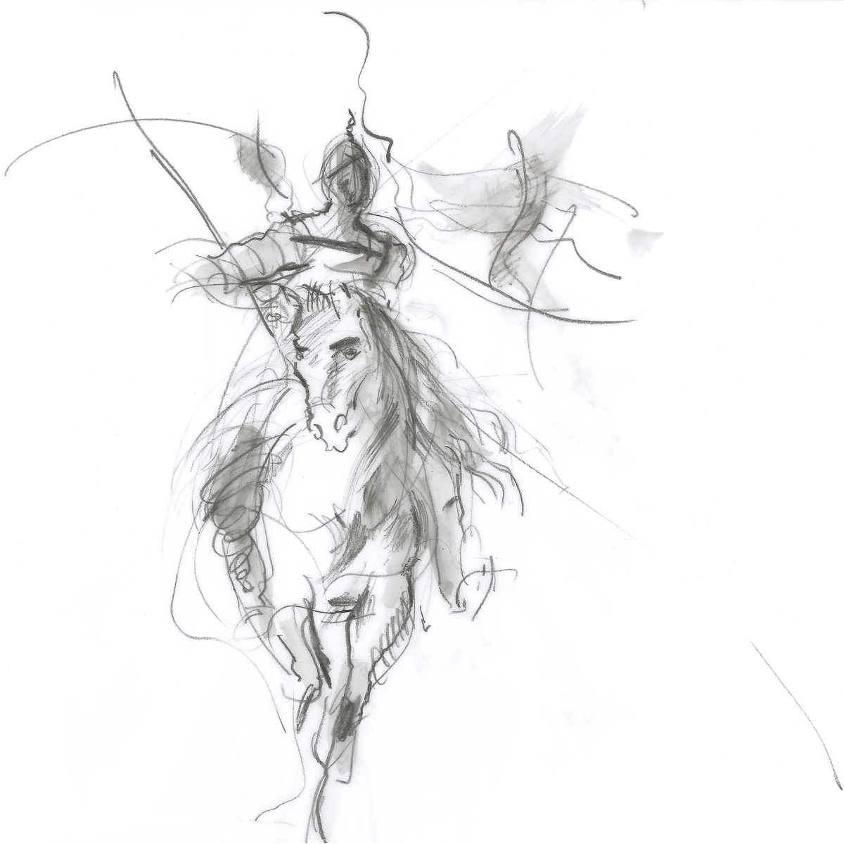 Akvarellgrafitpennor 5p+pensel