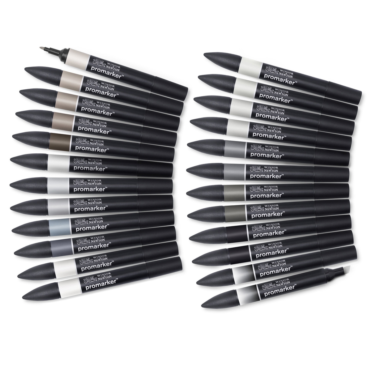 W&N Promarker Grey & black 24p