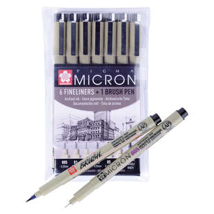 Pigma Micron set 6+1 Black