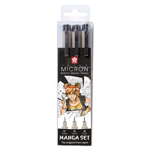 Pigma Micron Manga set 3st