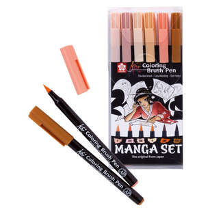 Manga Koi C.Brush Pen set 6st