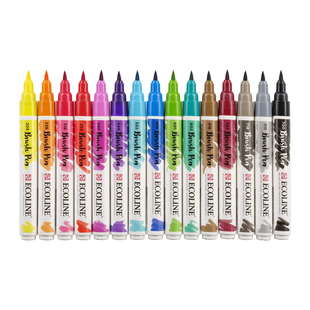 Ecoline Brushpen 15p Primary