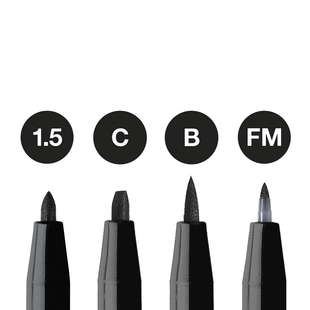 PITT artist pen set 4p black