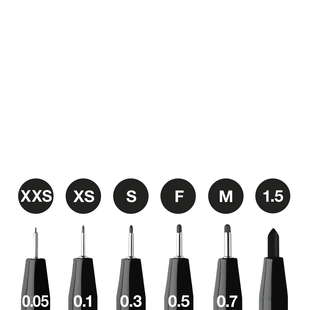 PITT artist pen set 6p black