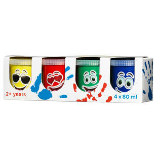 Fingerfärg 4x80 ml