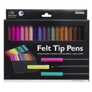 Fiberspetspennor 1 mm 36 st