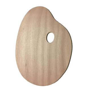 Träpalett oval 30x40 cm