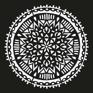 Schabloner 4 st Mandala