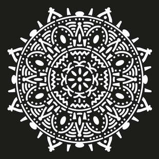 Schabloner 4 st Mandala