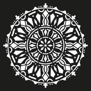 Schabloner 4 st Mandala