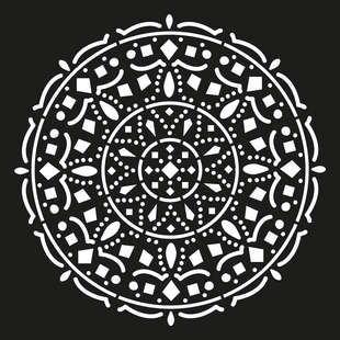 Schabloner 4 st Mandala
