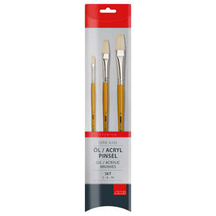 Penselset 3 st flat svinborst