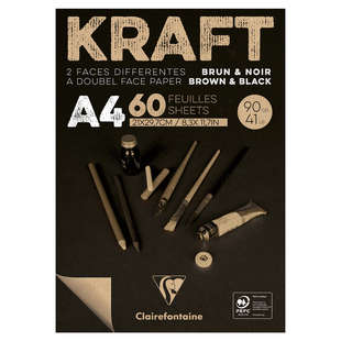 Kraft block A4 Brown/Black