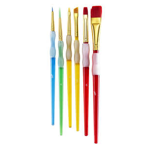 Greppvänliga barnpenslar 6 st