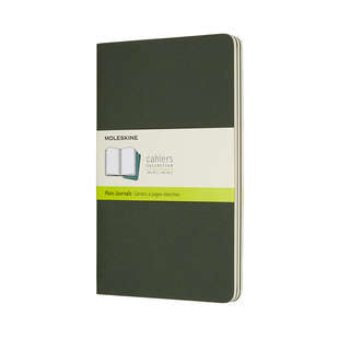 ML Cahier Large Plain grön 3-p