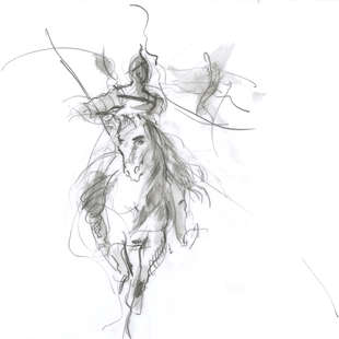 Akvarellgrafitpennor 5p+pensel