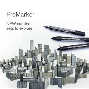 W&N Promarker Grey & black 24p