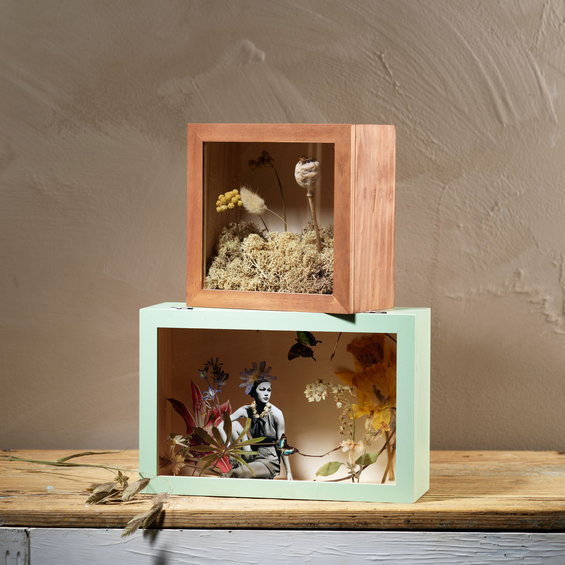 Tittskåp obehand.trä 20x30x11