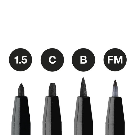 PITT artist pen set 4p black