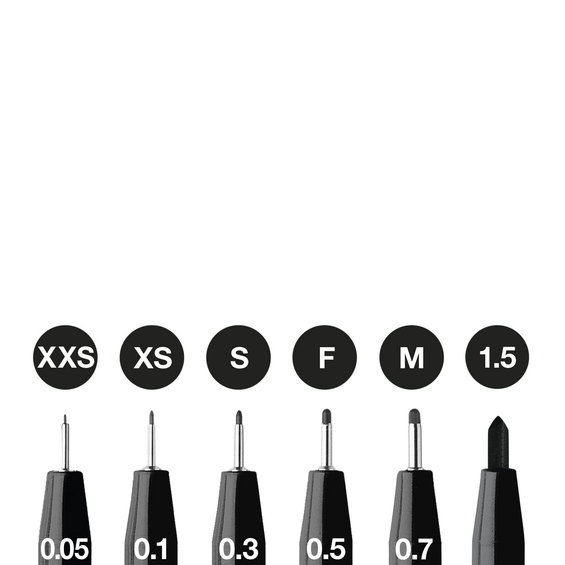 PITT artist pen set 6p black
