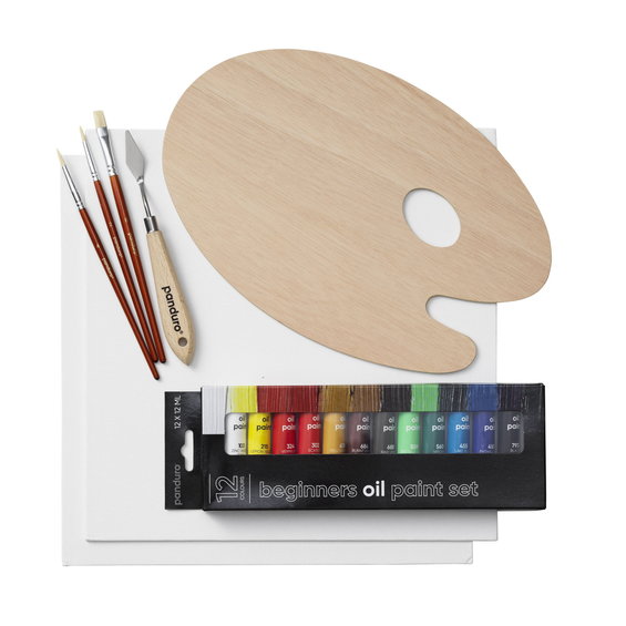 Beginners Oil Paint Kit, allt för nybörjaren som vill börja måla med oljefärg