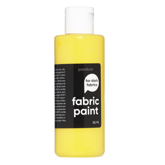 Fabric Paint – gul, dækkende tekstilfarve til mørkt stof