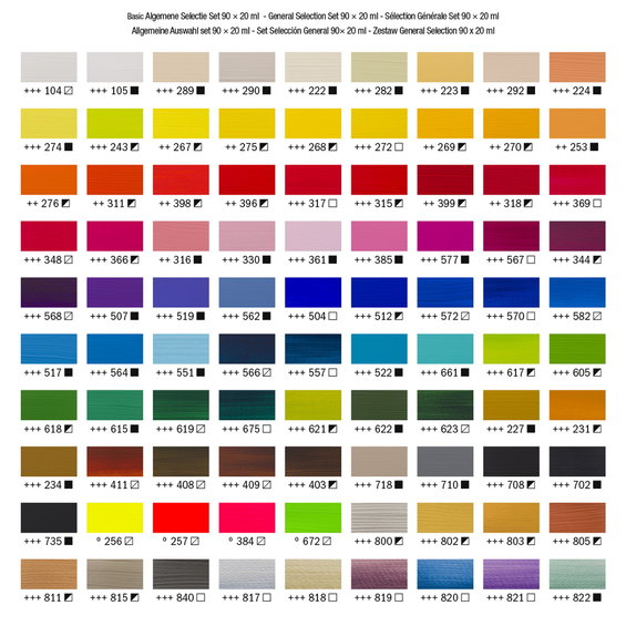 Amsterdam Acrylic set 90x20 ml