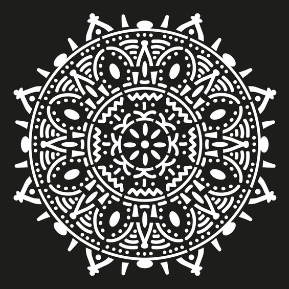 Schabloner 4 st Mandala