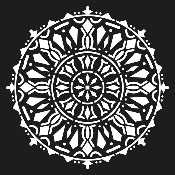 Schabloner 4 st Mandala