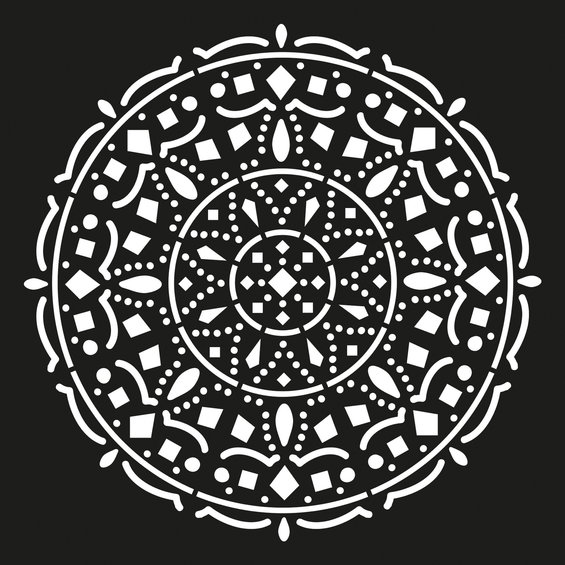 Schabloner 4 st Mandala
