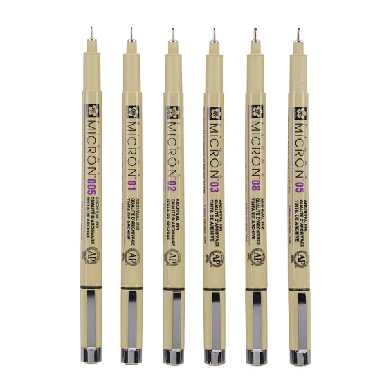Pigma Micron set 6+1 Black