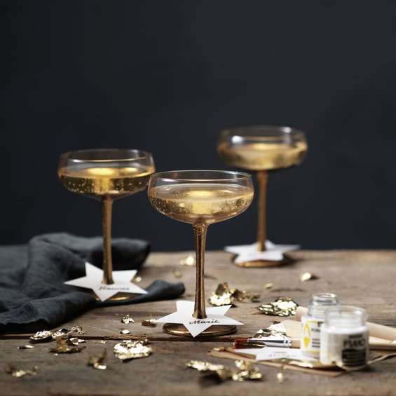 Kr Metallblad Guld 50st