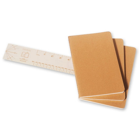 ML Cahier Large Plain grön 3-p