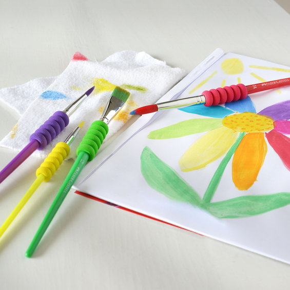 Penslar med grepp 4p