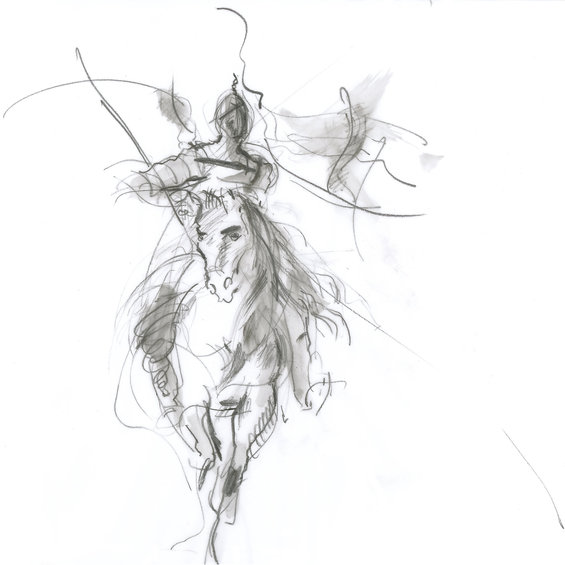 Akvarellgrafitpennor 5p+pensel